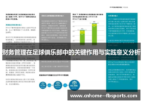 财务管理在足球俱乐部中的关键作用与实践意义分析 财务管理在足球俱乐部中的关键作用与实践意义分析